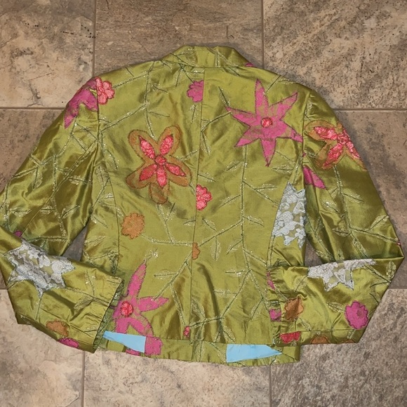 Enil Rutenberg collection jacket blazer size small 100% silk - Picture 6 of 6